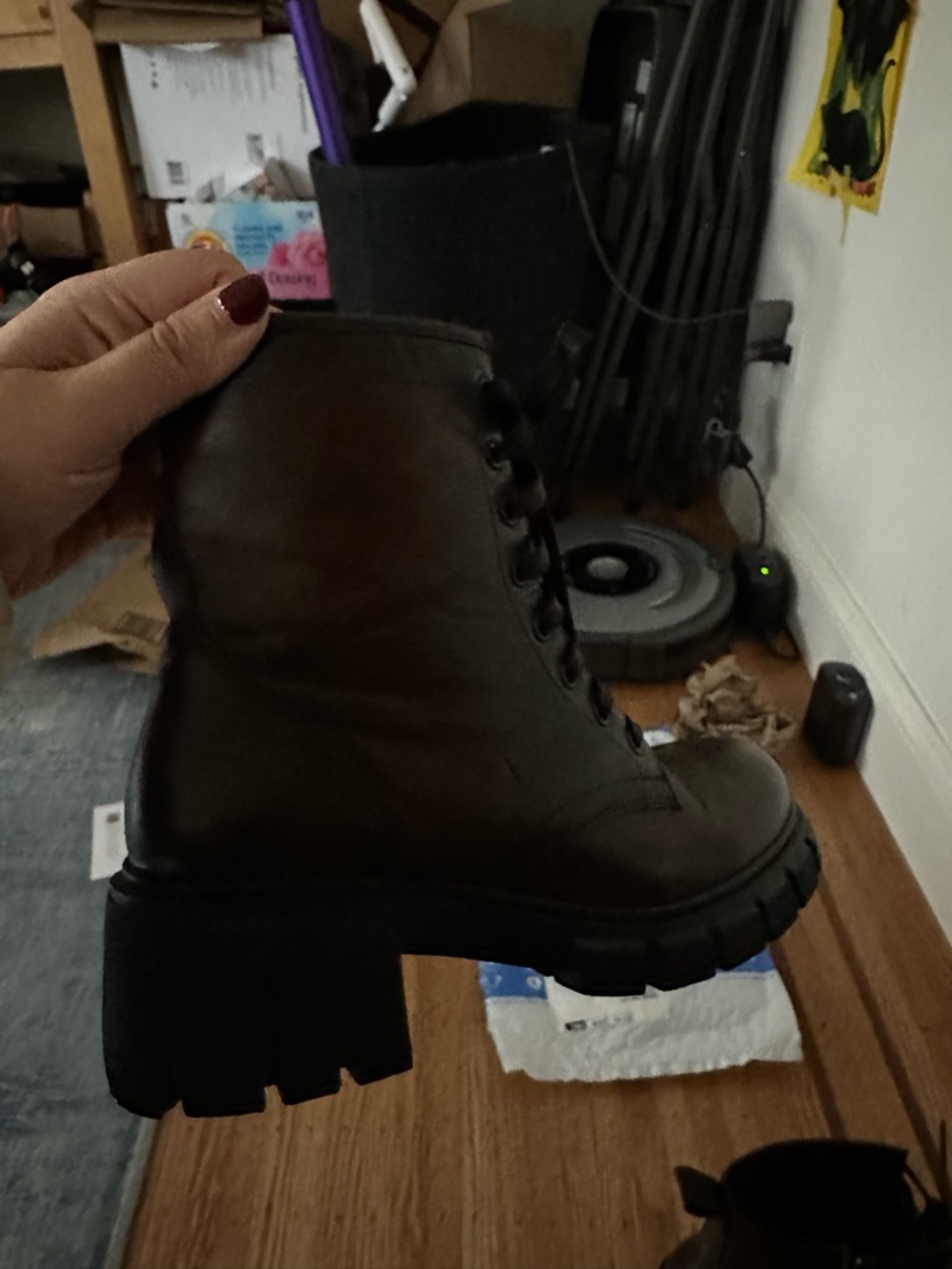 Thursday Boot Company Coda Lace-Up Combat Boots in Dark Anejo Brown - - Picture 5 of 7